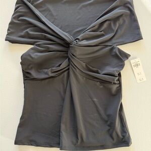 Abercrombie & Fitch Black Off the Shoulder Blouse